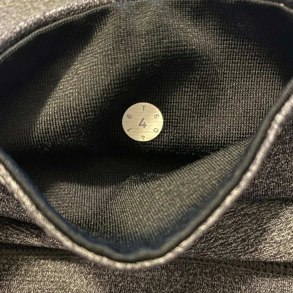 Lululemon Hit It Crop 4 Carbon Gray Sheer Cropped 24.5